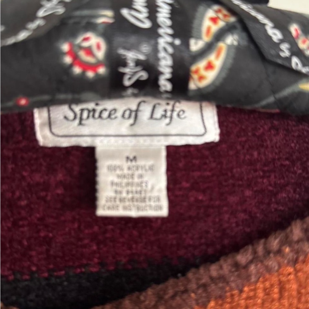 Vintage Colorful Patchwork Sweater - Picture 3 of 4